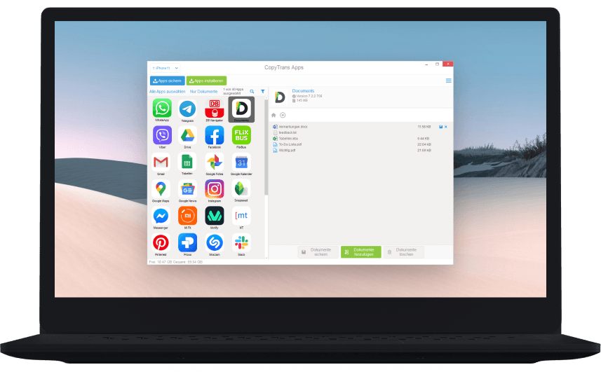 CopyTrans Apps auf dem PC