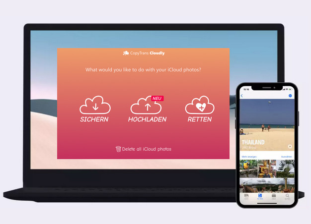 Interface CopyTrans Cloudly