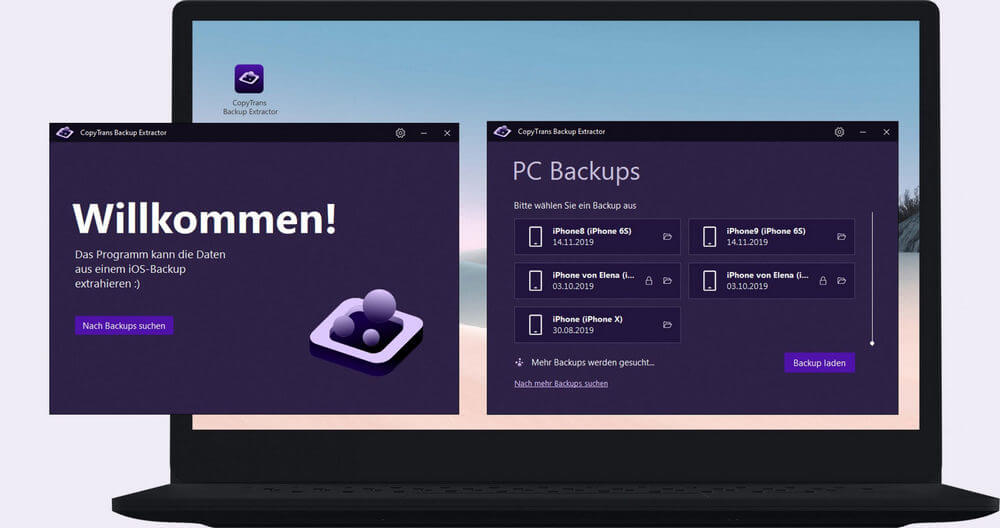 CopyTrans Backup Extractor auf PC