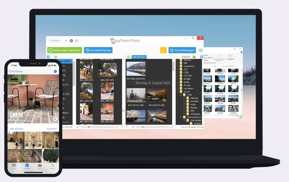 CopyTrans Photo auf dem PC