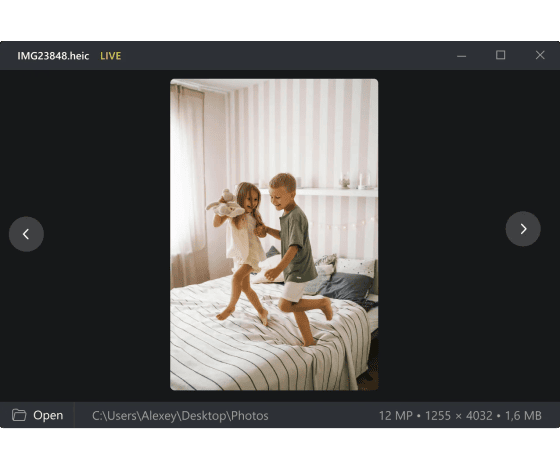 HEIC & Live Photo auf PC anzeigen
