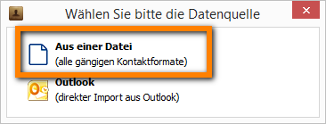 Kontakte aus Datei importieren