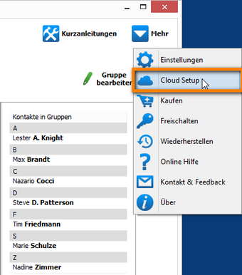 Cloud Setup CopyTrans Contacts