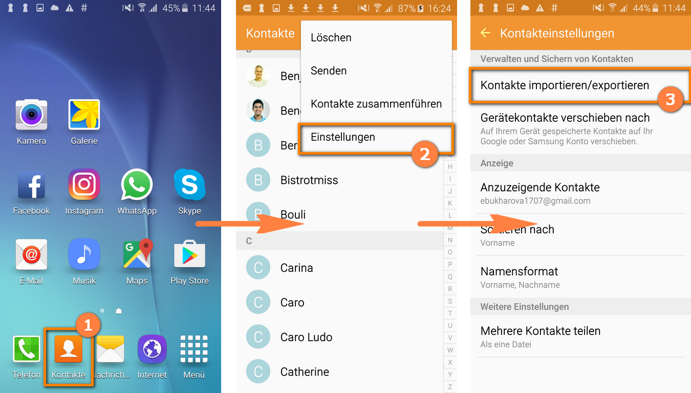 Kontakte Von Iphone Auf Android App