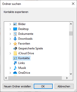Windows 10 Adressbuch Speicherort