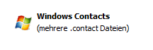 Windows Kontakte Format auswählen
