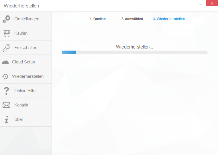 Kontakte auf iPhone wiederherstellen: der Vorgang läuft