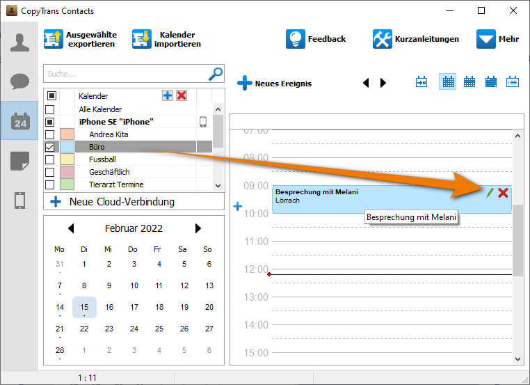 iPhone Kalender vom PC aus bearbeiten