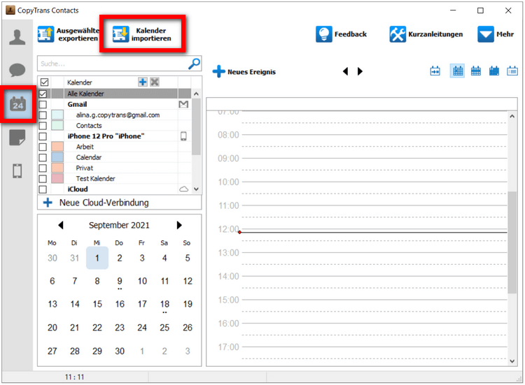 ICS Datei in iPhone Kalender importieren