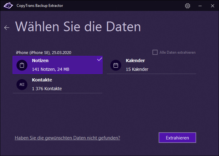 iPhone Notizen auf Windows PC