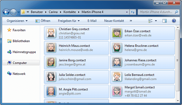 Windows Kontakte iPhone