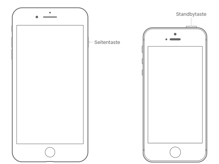 iPhone 7, iPhone 6 und älter ausschalten