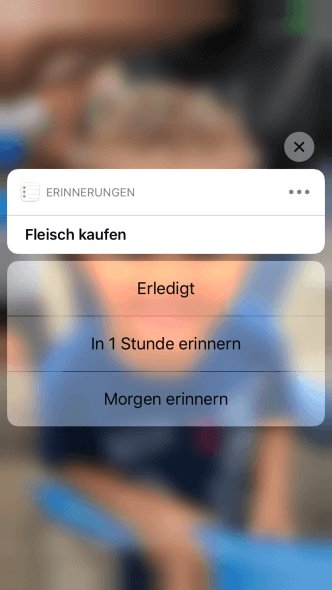 iPhone Erinnerungen Sperrbildschirm