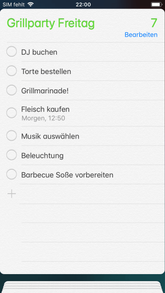 iPhone Erinnerungen