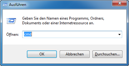 am Windows XP cmd öffnen