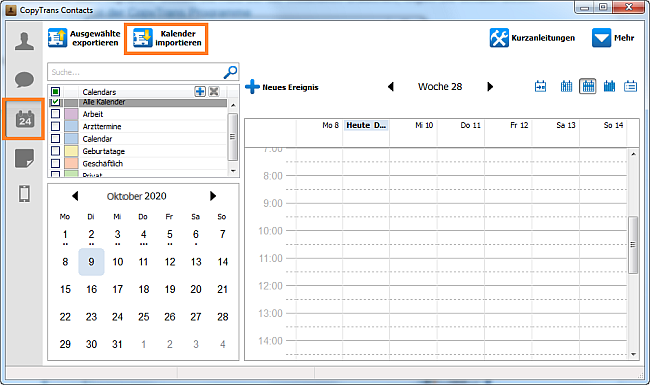 Kalender von Thunderbird Lightning aufs iPhone übertragen