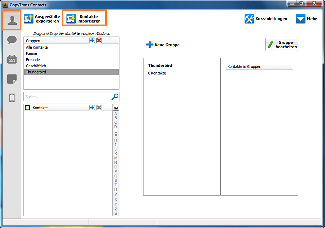 Thunderbird Adressbuch importieren
