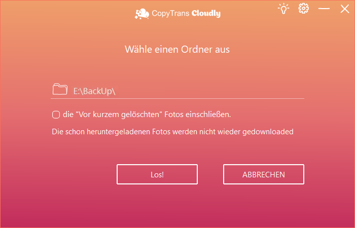 Fotos von iCloud auf Festplatte