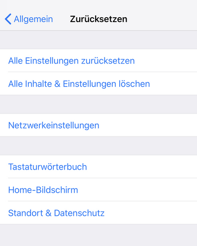 iPhone manuell zurücksetzen und diesem Computer vertrauen rückgängig machen