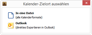 Direktes importieren ins Outlook