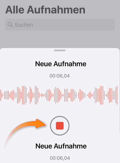 Sprachmemo aufnehmen auf iPhone