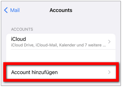 Gmail Konto hinzufügen  auf iPhone