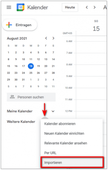 iPhone Kalender zu Gmail bzw. Google Kalender übertragen