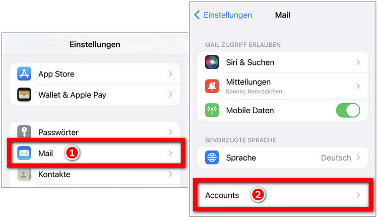 E Mail auf iPad einricten und Konto hinzufügen