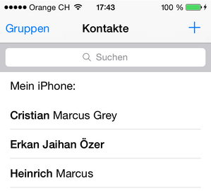 iPhone Kontakte verwalten