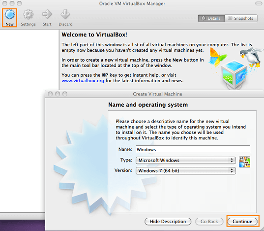 virtalbox windows 7 auf mac installieren
