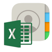 Kontakte als Excel Datei auf iPhone Logo