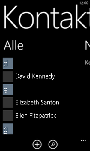 Kontakte Windows Phone synchronisiert