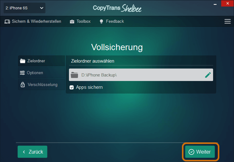 iTunes Apps vom iPhone auf PC übertragen