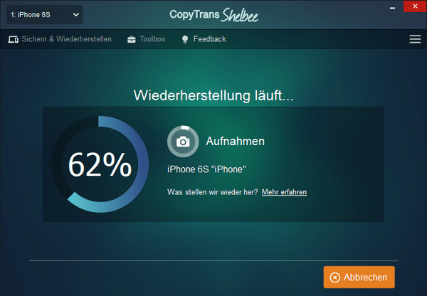 Neues iPhone aus Backup wiederherstellen