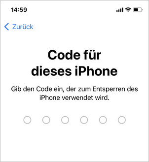 iPhone zurücksetzen mit dem Code