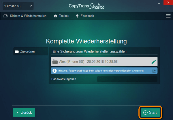 Altes Backup wiederherstellen iPhone