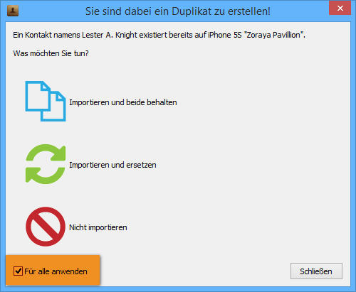 iPhone Kontakte Duplikate vermeiden