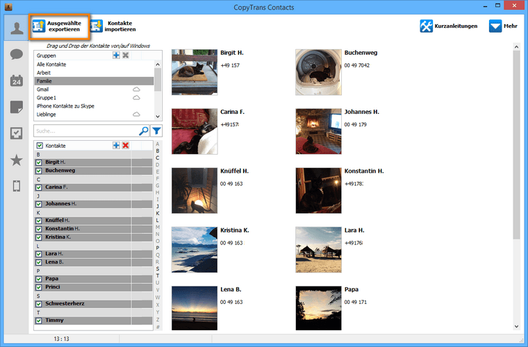 iPhone Kontakte ausdrucken so geht's via CopyTrans Contacts