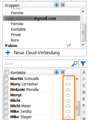 iCloud Kontakte ausdrucken