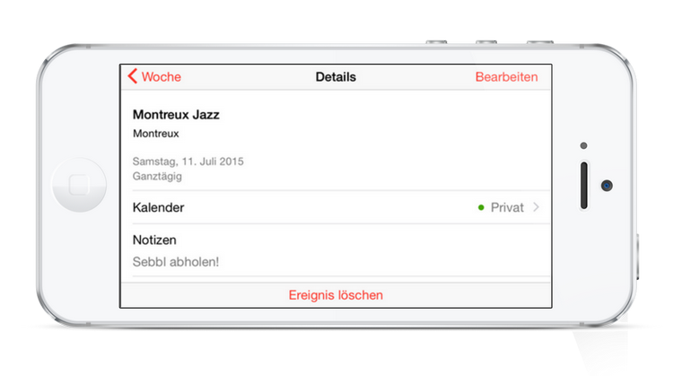 Kalendereintrag iPhone