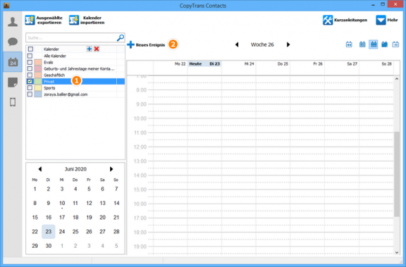 iPhone Kalender Termin eintragen