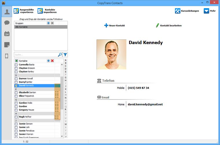 iPhone Exchange Kontakte in iCloud kopieren