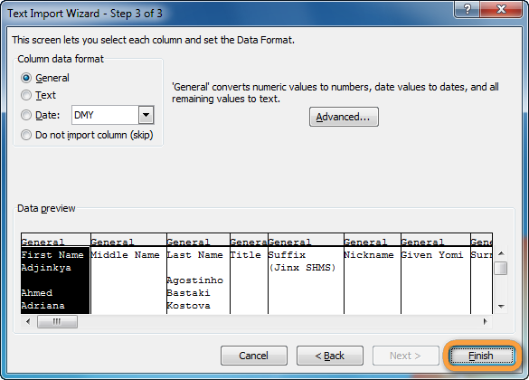 Aus Text Datei in Excel fertigstellen