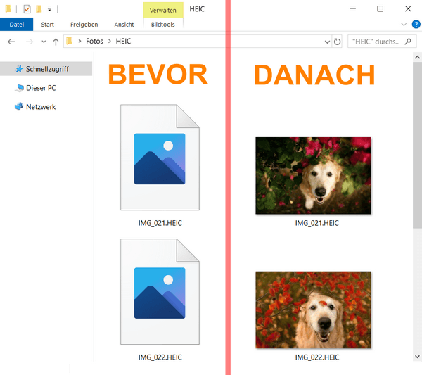 HEIC-Dateien auf PC ansehen