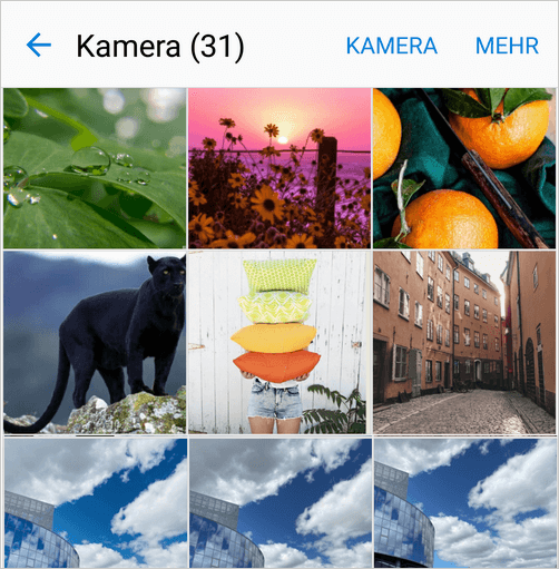 Bilder von iOS auf Android übertragen