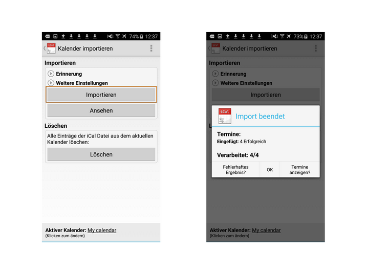 Wie übertrage ich meine iPhone Kalenderereignisse zum Samsung Gerät?