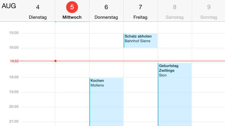 Kalender aus Samsung zum iPhone, iPad und iPod touch übertragen