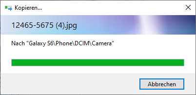 Übertragung der Bilder vom iPhone zum Samsung