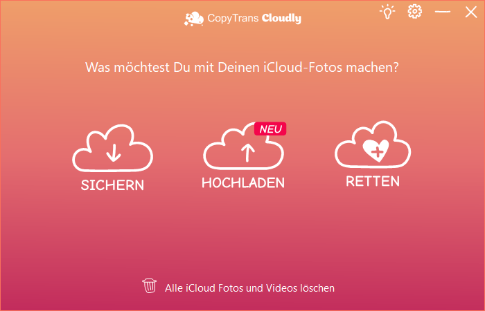 Fotos-Backup aus iCloud herunterladen