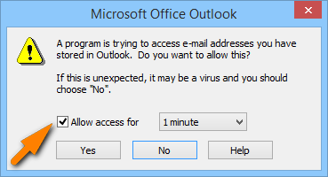 Zugriff auf Outlook gewährleisten